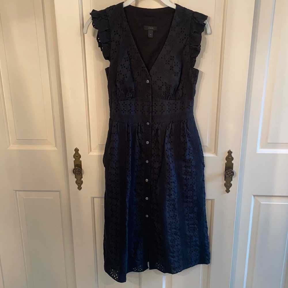 J. Crew black eyelet dress